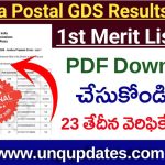 India Postal GDS Short list Pdf-2026